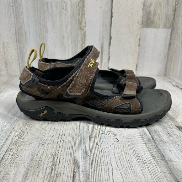 Teva Sandals Mens Brown Suede Katavi 2 Sport Adjustable Hook & Loop Straps #1331 - Picture 5 of 12